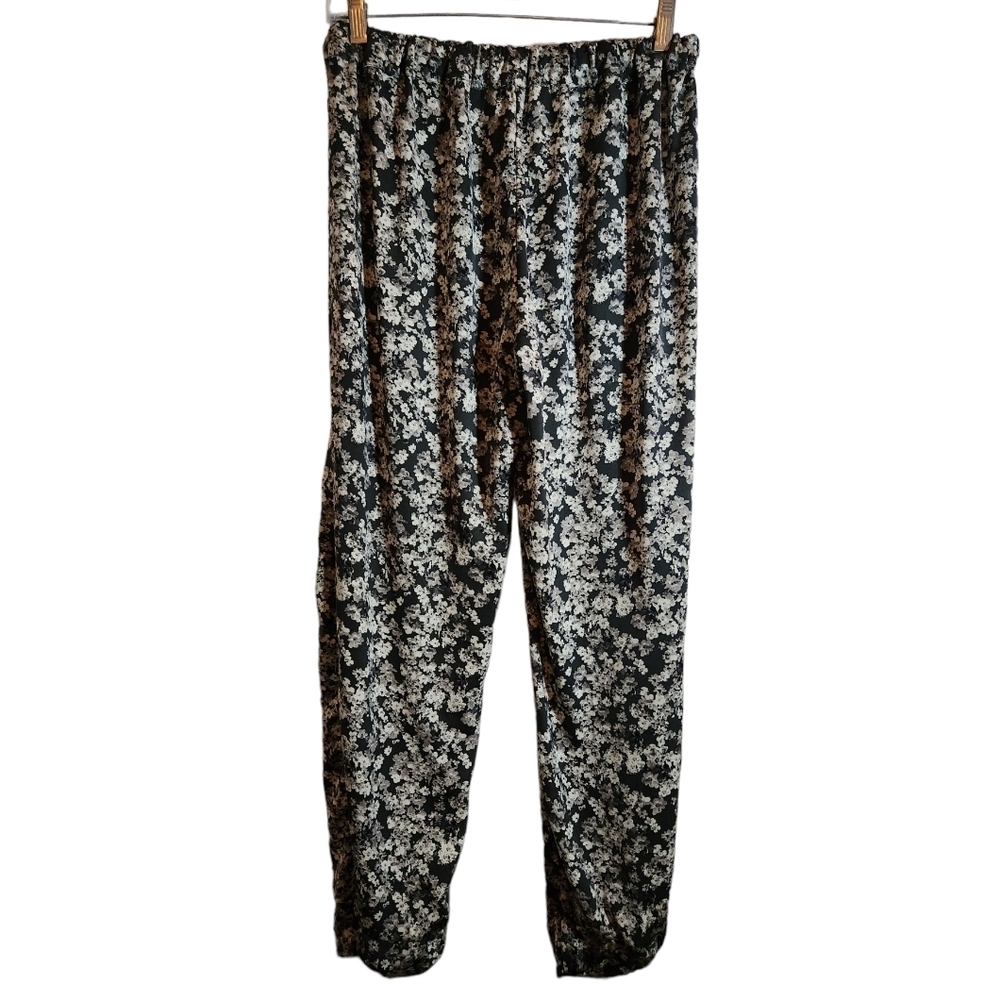 Zara Trafaluc Grey Floral Joggers w Pockets Size M - Picture 2 of 8
